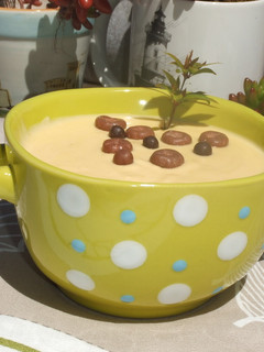 Una foto de Crema de melocotón al oporto dulce