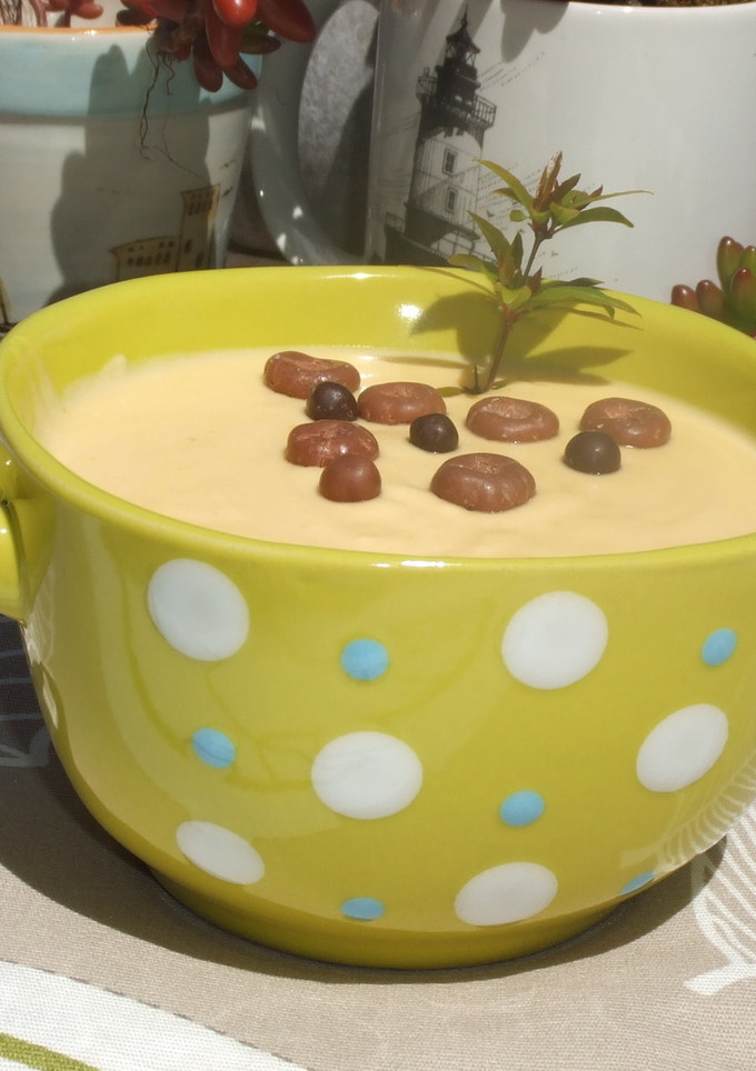 Una foto de Crema de melocotón al oporto dulce