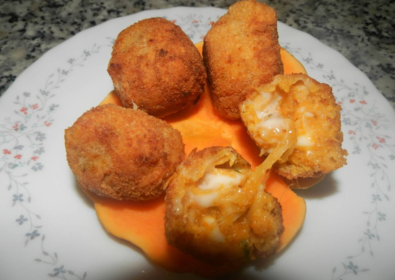 Croquetas de calabaza y queso<br />