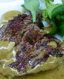 Solomillo de ternera con salsa de mostaza
