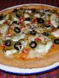 Pizza semi integral de verdura