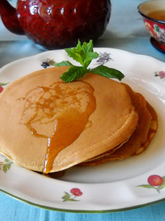 Una foto de Tortitas americanas integrales con vainilla