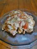 Pata y muslo pizzaiola a la plancha