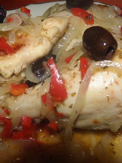 Una foto de Cazuela de pollo y aceitunas