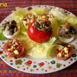 Huevos rellenos con champiñones al ajillo