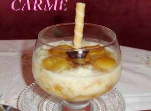 Foto principal de Arroz con leche y plátano acaramelado