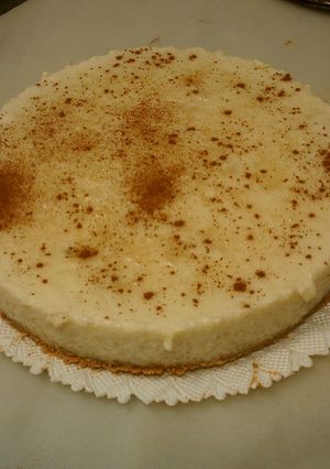 A picture of Rice Pudding Tart with Cookie Crust.