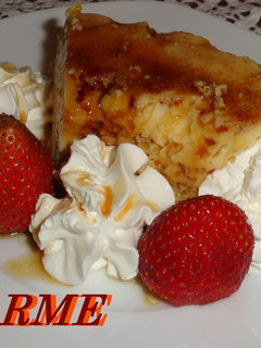Una foto de Flan de leche condensada y nata