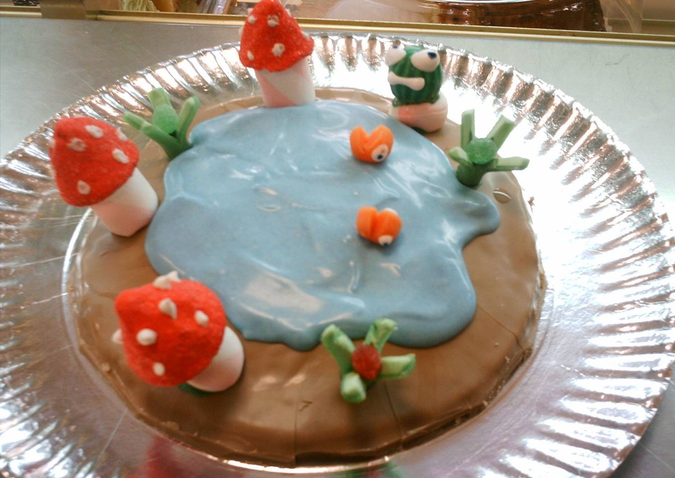 Tarta "Estanque en el bosque"
