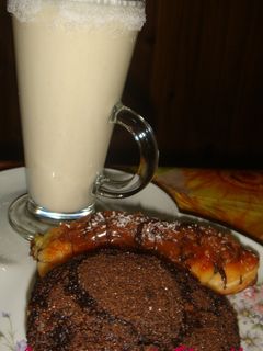 Una foto de Licuado de banana cremoso