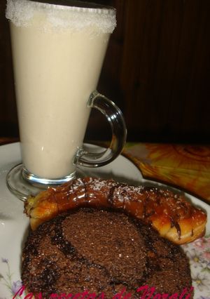 Una foto de Licuado de banana cremoso