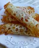 Canapés rollo de queso con micuit-foie