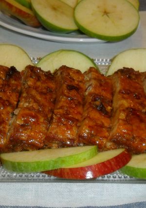 Una foto de Puding con manzana rallada