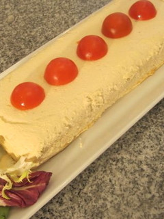 Una foto de Puding de salmón fresco