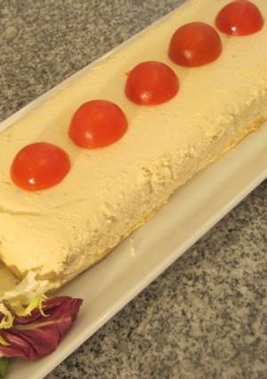 Una foto de Puding de salmón fresco