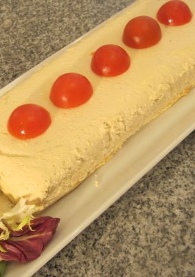 Una foto de Puding de salmón fresco