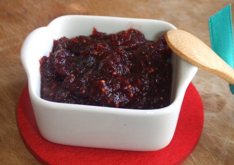 Salsa de arándanos al Oporto