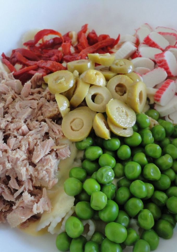 Una foto de Ensalada de pasta primavera