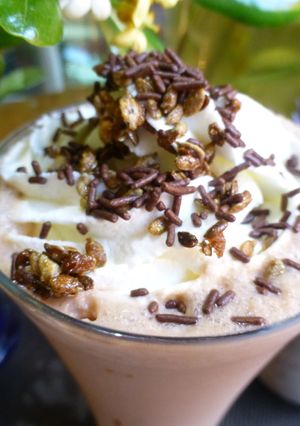 Una foto de Batido de chocolate con magdalena