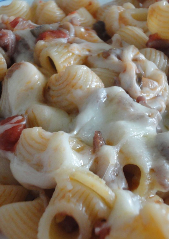 Una foto de Macarrones saboyarda con bacón