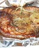 Salmón fresco macerado en papillote abierto