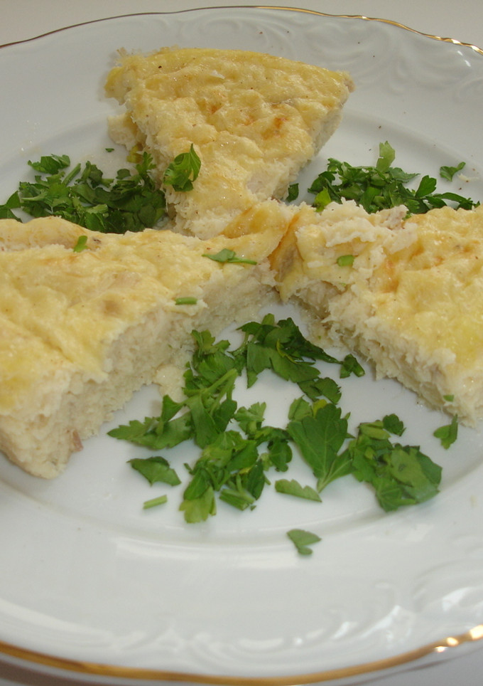 Una foto de Flan de bacalao