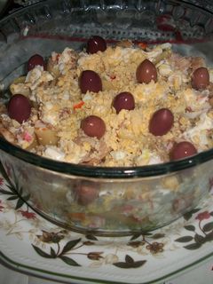 Una foto de Paccheris rellenos de ensalada de mar