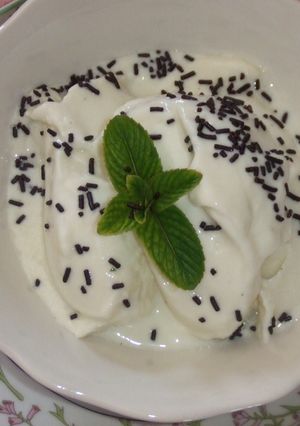Una foto de Helado rápido de melón y pera (Thermomix)