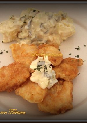 Una foto de Fritos de bacalao fresco con salsa Tártara