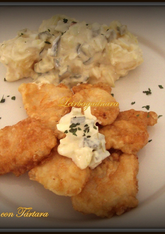 Una foto de Fritos de bacalao fresco con salsa Tártara