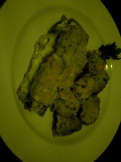 Una foto de Puerros gratinados con bechamel de atún