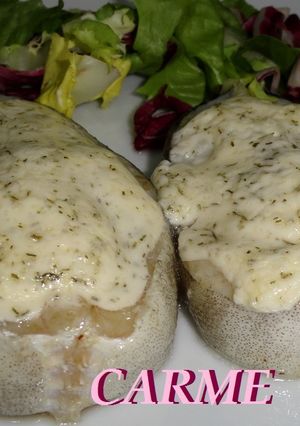 Una foto de Bacalao con mayonesa al eneldo