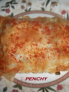 Una foto de Bacalao confitado y pimiento envuelto