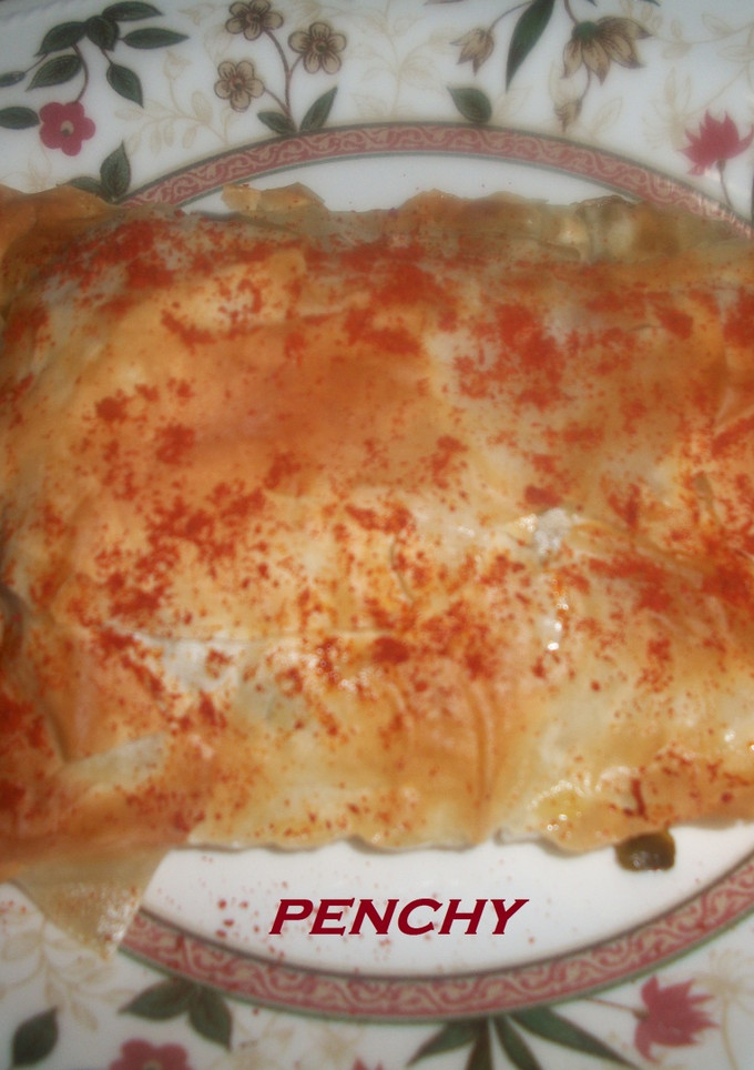 Una foto de Bacalao confitado y pimiento envuelto