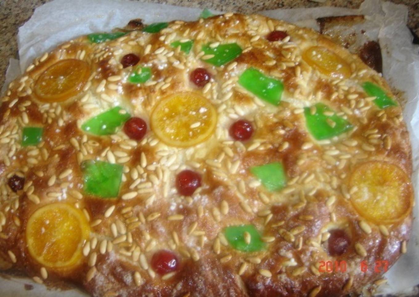 Coca de brioche de San Juan