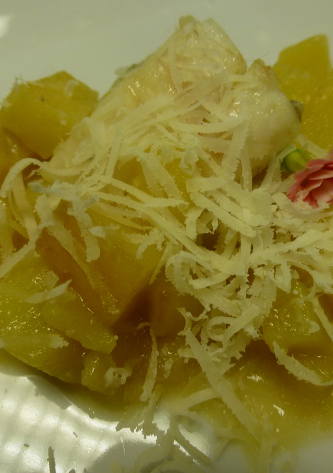 Una foto de Falso risotto de patata con rodaballo