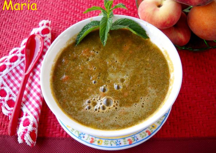 Licuado de verdura y nectarina