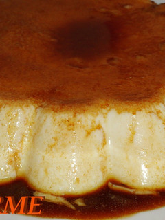 Una foto de Flan de manzana y requesón