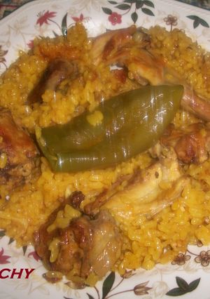 Una foto de Paella de conejo con pebrella