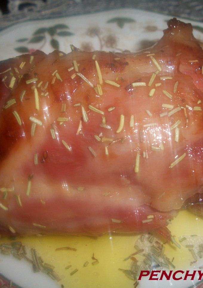 Una foto de Codillos de cerdo con miel
