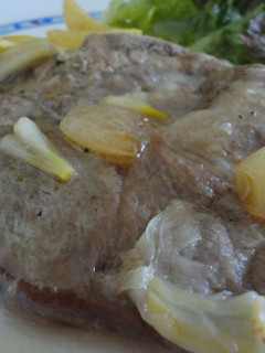 Una foto de Chuletas al vermout rosado