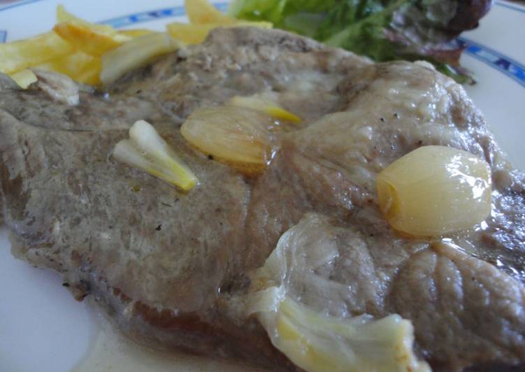 Chuletas al vermout rosado