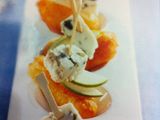 Fruta frita con roquefort