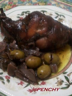 Una foto de Contramuslo de conejo al estilo griego