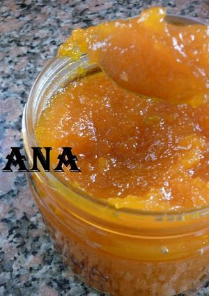 Una foto de Dulce de zapallo y manzana casero en microondas