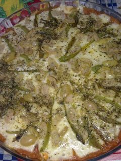 Una foto de Pizza de ricota y vegetales