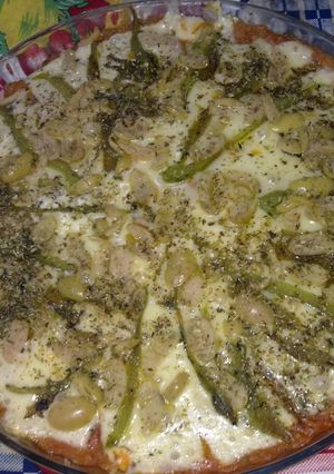 Una foto de Pizza de ricota y vegetales