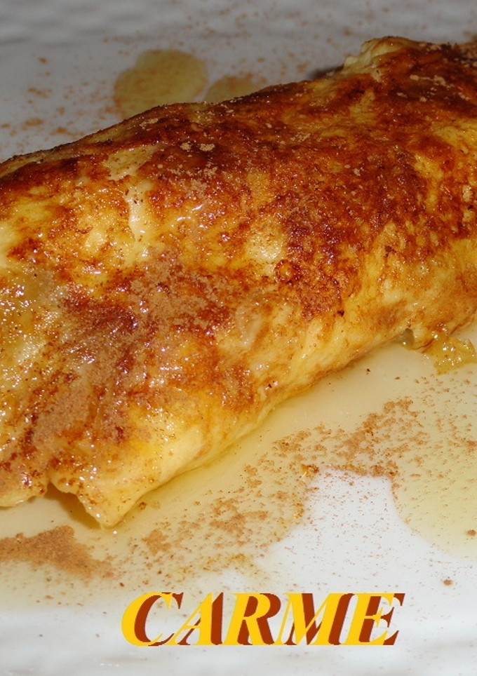 Una foto de Tortilla de manzana y plátano