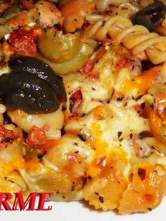Una foto de Pupurri de pasta con chorizo picante