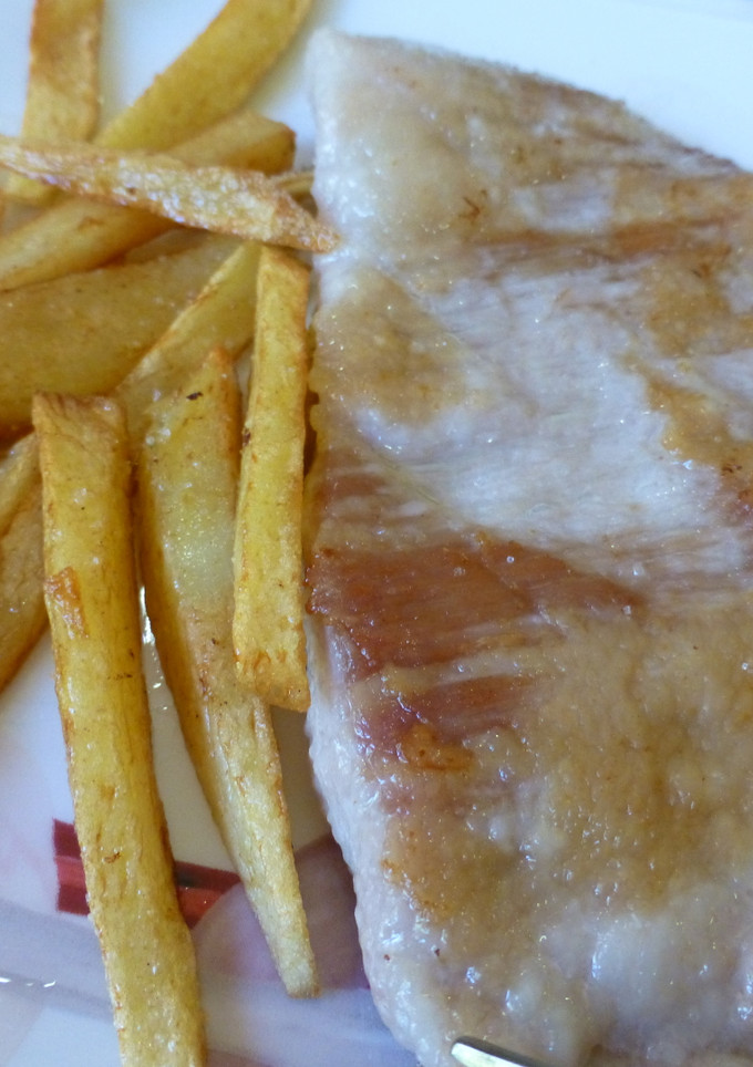 Una foto de Presa ibérica con patatas fritas
